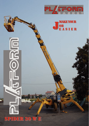 व्हील्ड आर्टिकुलेटिंग बूम लिफ्ट Basket Spider 30 WE