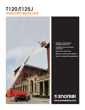 व्हील्ड टेलीस्कोपिक बूम लिफ्ट Snorkel T120