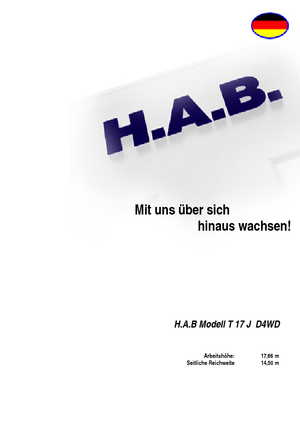 व्हील्ड टेलीस्कोपिक बूम लिफ्ट HAB T 17 JD 4WD
