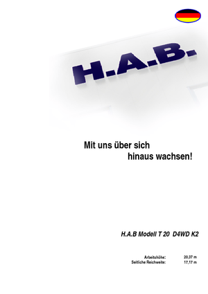 व्हील्ड टेलीस्कोपिक बूम लिफ्ट HAB T 20 D 4WD K2