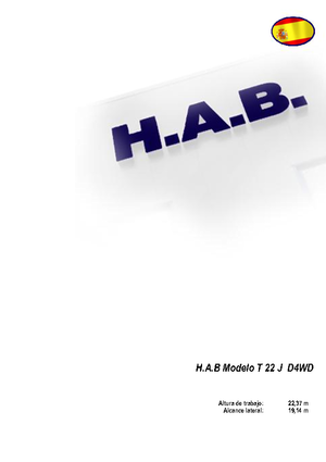 व्हील्ड टेलीस्कोपिक बूम लिफ्ट HAB T 22 JD 4WD