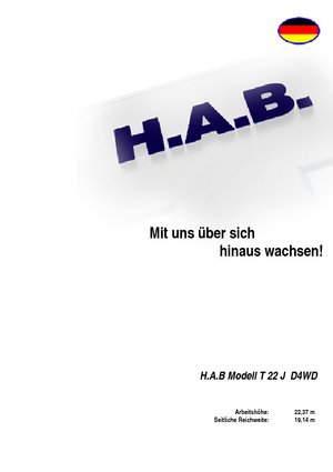 व्हील्ड टेलीस्कोपिक बूम लिफ्ट HAB T 22 JD 4WD