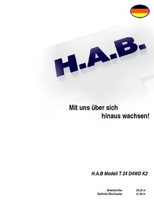 व्हील्ड टेलीस्कोपिक बूम लिफ्ट HAB T 24 D 4WD K2