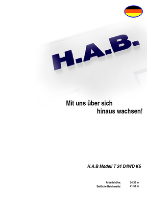 व्हील्ड टेलीस्कोपिक बूम लिफ्ट HAB T 24 D 4WD K5