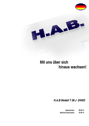 व्हील्ड टेलीस्कोपिक बूम लिफ्ट HAB T 26 JD 4WD