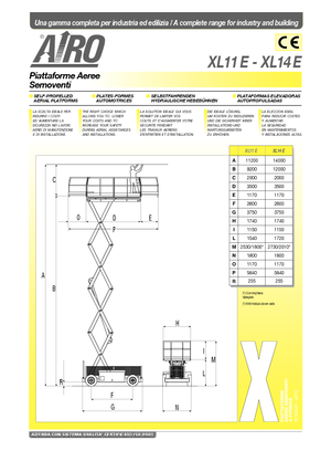 व्हील्ड सिज़र लिफ्ट AIRO XL 14 E