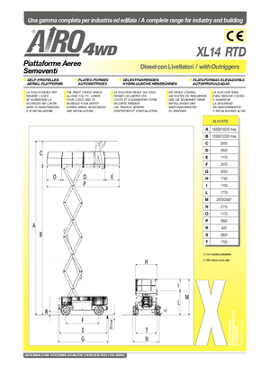 व्हील्ड सिज़र लिफ्ट AIRO XL 14 RTD