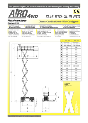 व्हील्ड सिज़र लिफ्ट AIRO XL 16 RTD