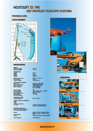 व्हील्ड टेलीस्कोपिक बूम लिफ्ट Nostolift XS 190