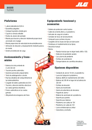 व्हील्ड सिज़र लिफ्ट JLG 2632ES