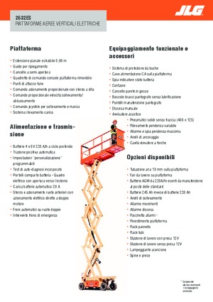 व्हील्ड सिज़र लिफ्ट JLG 2632ES