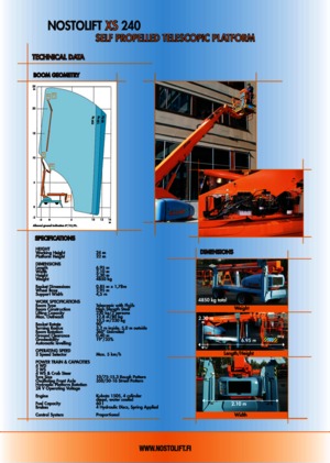 व्हील्ड टेलीस्कोपिक बूम लिफ्ट Nostolift XS 240