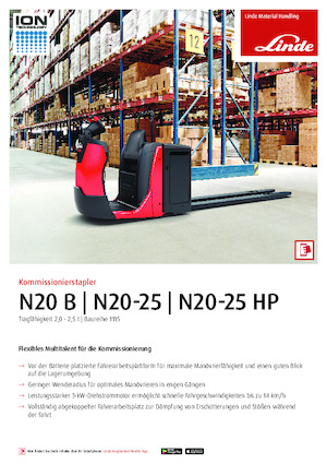 ऑर्डर पिकर और चेरी पिकर फोर्कलिफ्ट Linde N25HP