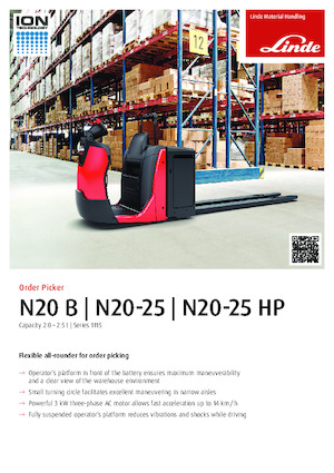 ऑर्डर पिकर और चेरी पिकर फोर्कलिफ्ट Linde N20B SA