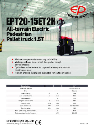 पैलेट जैक EP EPT20-15ET2H