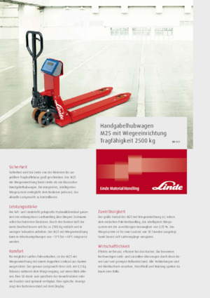 पैलेट जैक Linde M25 Scale+ 