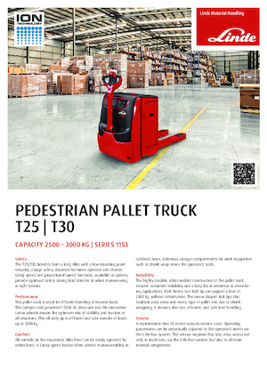 पैलेट जैक Linde T25