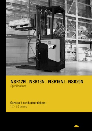 पैलेट स्टेकर स्टैंड अप राइडर प्लेटफॉर्म Caterpillar NSR12N