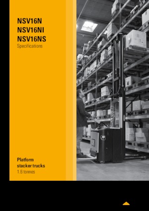पैलेट स्टेकर स्टैंड अप राइडर प्लेटफॉर्म Caterpillar NSV16NS