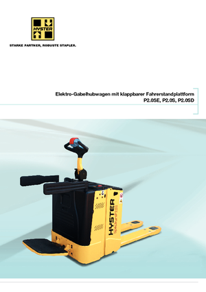 पैलेट स्टेकर स्टैंड अप राइडर प्लेटफॉर्म Hyster S2.0SD 