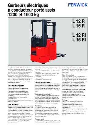वॉकी स्टेकर Linde L 12 R-i