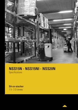 पैलेट स्टेकर सिट डाउन राइडर Caterpillar NSS15N