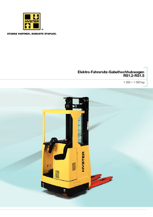 पैलेट स्टेकर सिट डाउन राइडर Hyster RS 1.2