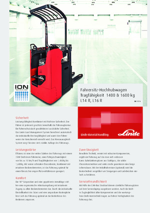 पैलेट स्टेकर सिट डाउन राइडर Linde L16R 
