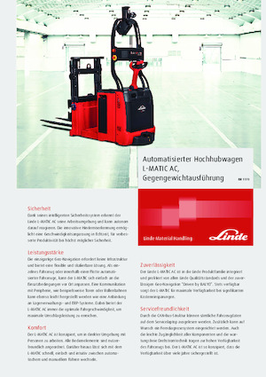 पैलेट स्टेकर स्टैंड अप राइडर प्लेटफॉर्म Linde L-MATIC AC