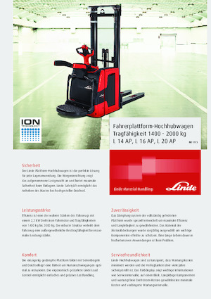 वॉकी स्टेकर Linde L14AP Triplex
