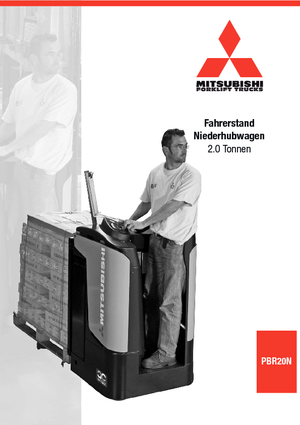 पैलेट ट्रक स्टैंड अप राइडर प्लेटफॉर्म Mitsubishi PBR20N