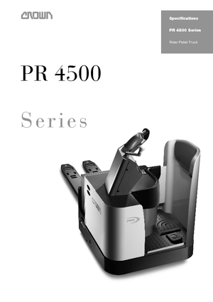 पैलेट ट्रक स्टैंड अप राइडर प्लेटफॉर्म Crown PR 4500-3.0