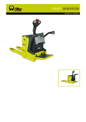 पैलेट ट्रक स्टैंड अप राइडर प्लेटफॉर्म PRAMAC Lifter QX 20 P