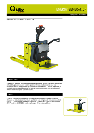 पैलेट ट्रक स्टैंड अप राइडर प्लेटफॉर्म PRAMAC Lifter QX 20 P
