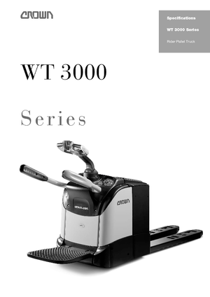 पैलेट ट्रक स्टैंड अप राइडर प्लेटफॉर्म Crown WT 3040