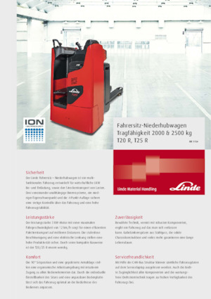 पैलेट ट्रक सिट डाउन राइडर Linde T25R