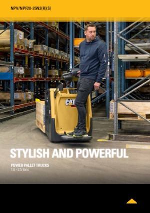 पैलेट ट्रक स्टैंड अप राइडर प्लेटफॉर्म Caterpillar NPF25N3R