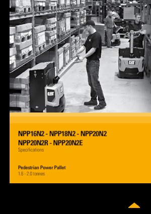पैलेट ट्रक स्टैंड अप राइडर प्लेटफॉर्म Caterpillar NPP20N2R