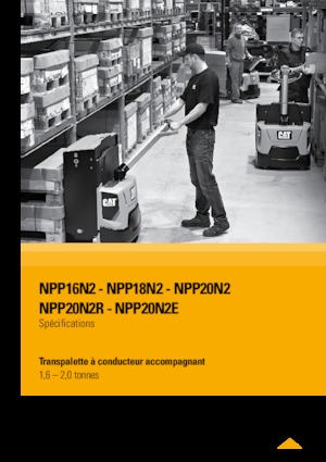 पैलेट ट्रक स्टैंड अप राइडर प्लेटफॉर्म Caterpillar NPP20N2R