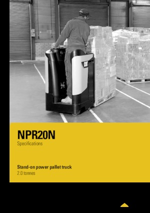 पैलेट ट्रक स्टैंड अप राइडर प्लेटफॉर्म Caterpillar NPR20N