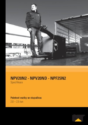 पैलेट ट्रक स्टैंड अप राइडर प्लेटफॉर्म Caterpillar NPV20ND