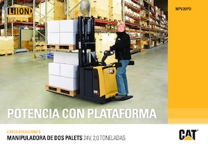 पैलेट ट्रक स्टैंड अप राइडर प्लेटफॉर्म Caterpillar NPV20PD