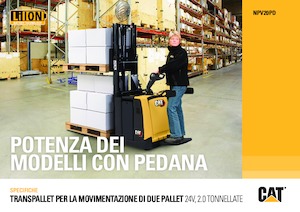 पैलेट ट्रक स्टैंड अप राइडर प्लेटफॉर्म Caterpillar NPV20PD