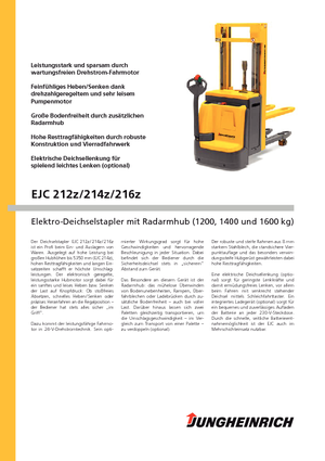 वॉकी स्टेकर Jungheinrich EJC 214z