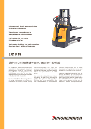 वॉकी स्टेकर Jungheinrich EJD-K 18