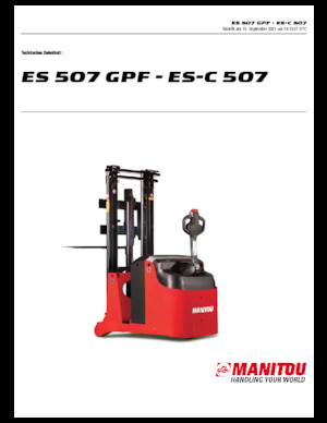वॉकी स्टेकर Manitou ES 507 GPF