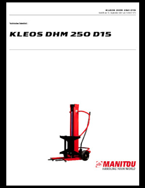 वॉकी स्टेकर Manitou Kleos DHM 250 D15