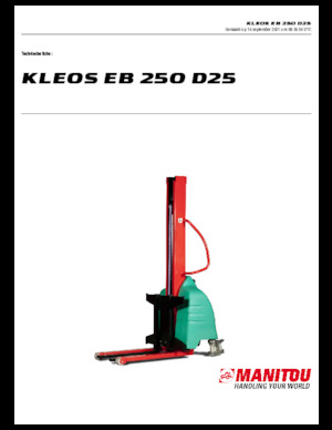 वॉकी स्टेकर Manitou Kleos EB 250 D25