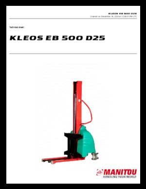 वॉकी स्टेकर Manitou Kleos EB 500 D25