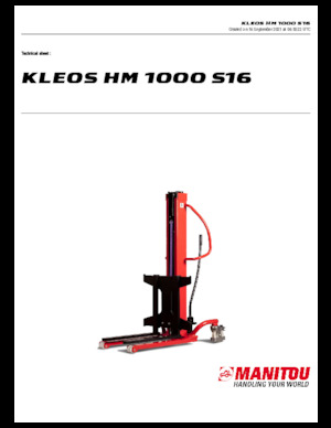 वॉकी स्टेकर Manitou Kleos HM 1000 S16